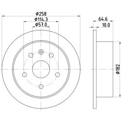Brake Disc MINTEX MDC1399 OE Ref 96219485 MINTEX