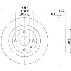 Brake Disc MINTEX MDC1402 OE Ref B26Y26251 MINTEX