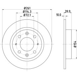 Brake Disc MINTEX MDC1409 OE Ref 0K9AA26251A MINTEX
