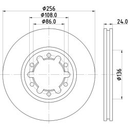 Brake Disc MINTEX MDC1411 MINTEX
