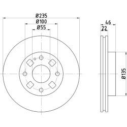Brake Disc MINTEX MDC1418 MINTEX