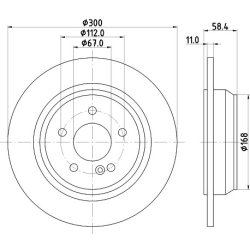 Brake Disc MINTEX MDC1427 OE Ref 220423011264 MINTEX