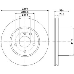Brake Disc MINTEX MDC1445 OE Ref ANR4582 MINTEX