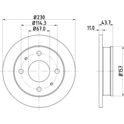 Brake Disc MINTEX MDC1460 OE Ref 5171202100 MINTEX