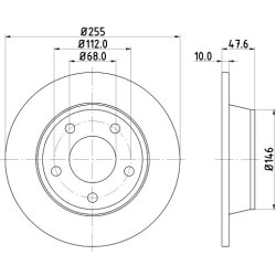 Brake Disc MINTEX MDC1462 OE Ref 4B0615601B MINTEX