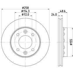 Brake Disc MINTEX MDC1468 OE Ref 0K9AA33251 MINTEX
