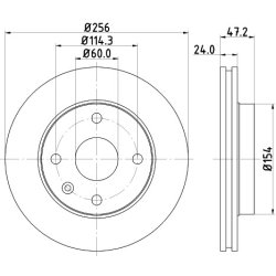 Brake Disc MINTEX MDC1483 OE Ref 5531185Z00000 MINTEX