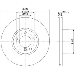 Brake Disc MINTEX MDC1486 OE Ref 1165859 MINTEX