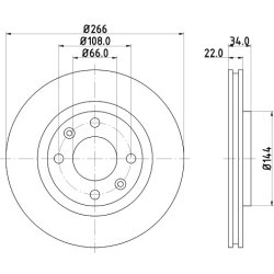 Brake Disc MINTEX MDC1491C OE Ref C00004246W1 MINTEX