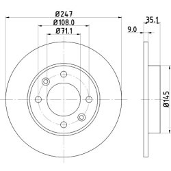 Brake Disc MINTEX MDC1493 MINTEX
