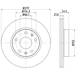 Brake Disc MINTEX MDC1502C OE Ref SDB101070 MINTEX
