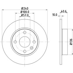Brake Disc MINTEX MDC1519 OE Ref 9196592 MINTEX