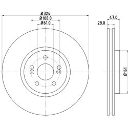 Brake Disc MINTEX MDC1536 OE Ref 8200177024 MINTEX