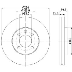 Brake Disc MINTEX MDC1538 OE Ref 6N0615301E MINTEX