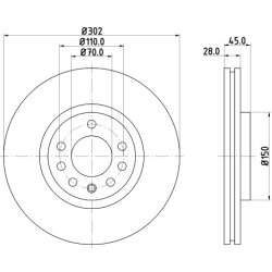 Brake Disc MINTEX MDC1557 OE Ref 95526652 MINTEX