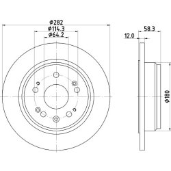 Brake Disc MINTEX MDC1568 OE Ref 42510S7AJ00 MINTEX