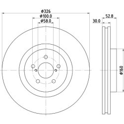 Brake Disc MINTEX MDC1581 OE Ref 26300FE000 MINTEX