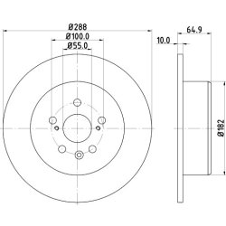 Brake Disc MINTEX MDC1585 OE Ref 4243120430 MINTEX