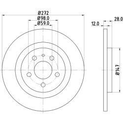 Brake Disc MINTEX MDC1599 OE Ref 4246P4 MINTEX