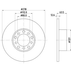 Brake Disc MINTEX MDC160 OE Ref A1144210012 MINTEX