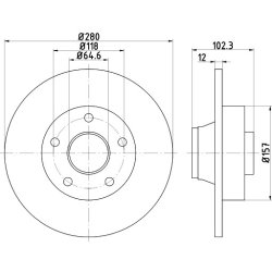 Brake Disc MINTEX MDC1609 MINTEX