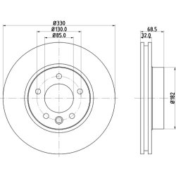 Brake Disc MINTEX MDC1610R MINTEX