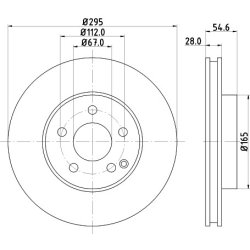 Brake Disc MINTEX MDC1616 OE Ref 2114210712 MINTEX