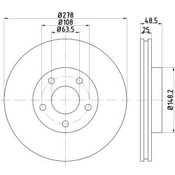 Brake Disc MINTEX MDC1637 MINTEX