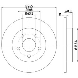 Brake Disc MINTEX MDC1642 MINTEX