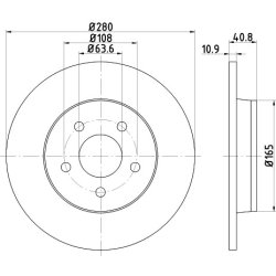 Brake Disc MINTEX MDC1643 MINTEX