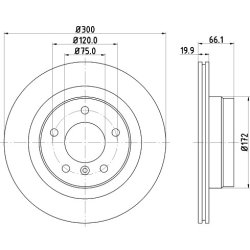 Brake Disc MINTEX MDC1647C OE Ref 6764651 MINTEX