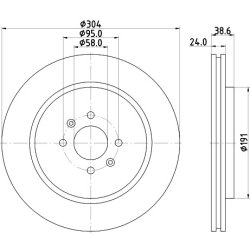 Brake Disc MINTEX MDC1651 OE Ref SDB000230 MINTEX