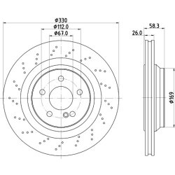 Brake Disc MINTEX MDC1669 OE Ref 2304230912 MINTEX
