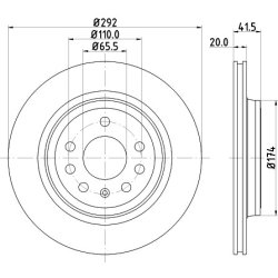 Brake Disc MINTEX MDC1675 OE Ref 46836490 MINTEX