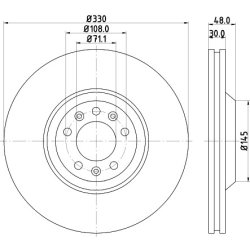 Brake Disc MINTEX MDC1690 OE Ref 4249A7 MINTEX