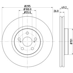 Brake Disc MINTEX MDC1695 MINTEX
