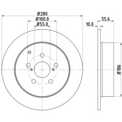 Brake Disc MINTEX MDC1696C OE Ref 4243105060 MINTEX