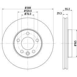 Brake Disc MINTEX MDC1704 MINTEX