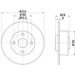 Brake Disc MINTEX MDC1707
