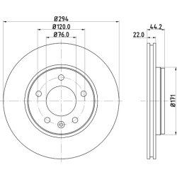 Brake Disc MINTEX MDC1708C OE Ref 7E0615601D MINTEX