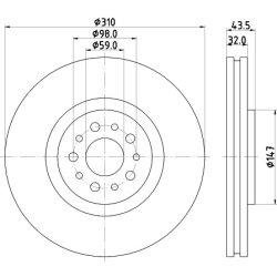 Brake Disc MINTEX MDC1712 OE Ref 4246Z8 MINTEX