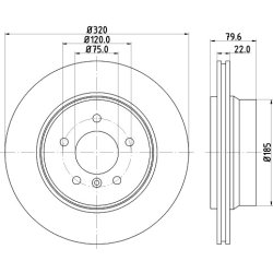 Brake Disc MINTEX MDC1720 OE Ref 3332217 MINTEX