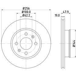Brake Disc MINTEX MDC1723 OE Ref 517121C050 MINTEX