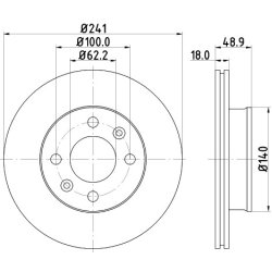 Brake Disc MINTEX MDC1725 OE Ref 517120X000 MINTEX