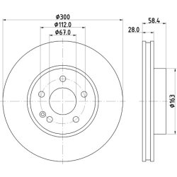 Brake Disc MINTEX MDC1728C OE Ref 4474210512 MINTEX