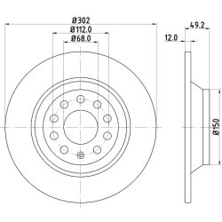 Brake Disc MINTEX MDC1744 MINTEX