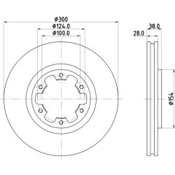 Brake Disc MINTEX MDC1754 OE Ref 40206VE800 MINTEX