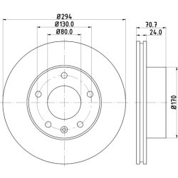 Brake Disc MINTEX MDC1761 OE Ref 545110027 MINTEX