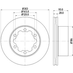 Brake Disc MINTEX MDC1773 OE Ref 2E0615601 MINTEX