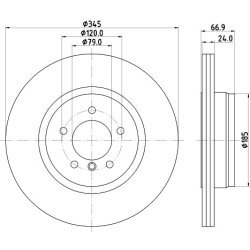 Brake Disc MINTEX MDC1777 OE Ref 6864046 MINTEX